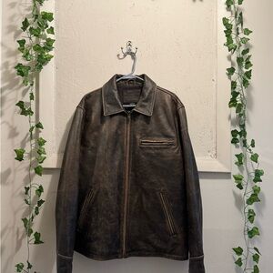 Men's Knightbridge Brown Leather Jacket